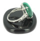 malachite bague argent just un s