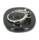 obsidienne oeil céleste bague argent