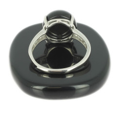 bague obsidienne oeil céleste sur argent