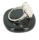 bague quartz rose sur argent