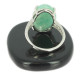 bague argent et amazonite