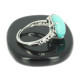 bague argent cabochon amazonite