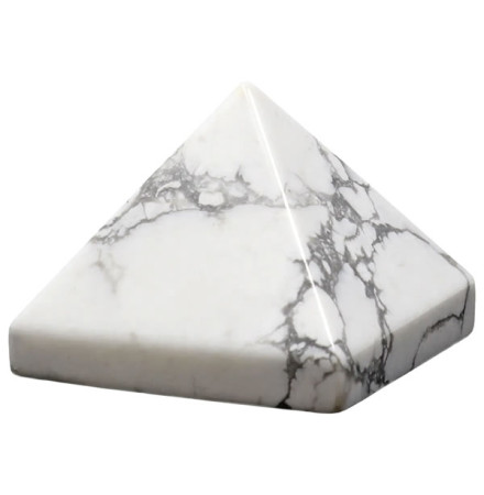 pyramide en pierre d'howlite naturelle