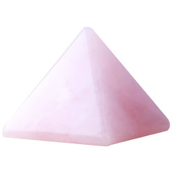 pyramide en pierre de quartz rose