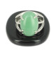 aventurine verte bague argent