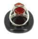 bague cornaline et argent