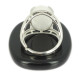 bague jade blanc en argent