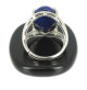 bague argent pierre lapis lazuli