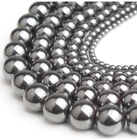 perled hématite argent