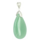 aventurine verte pendentif goutte en argent