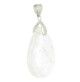 pendentif cristal de roche goutte et argent