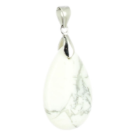 howlite pendentif argent forme goutte