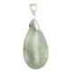 labradorite pendentif goutte et argent