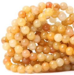 jade jaune perles naturelles