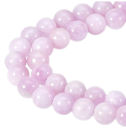 perles de kunzite naturelle