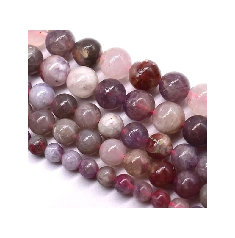 Tourmaline rose perles pierre gemme naturelle - Minerals Store