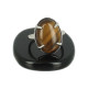 bague cabochon oeil de tigre et argent