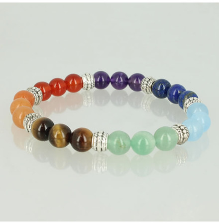 bracelet chakra perle pierre naturelle