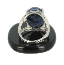 bague pierre sodalite sur argent