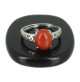 bague jaspe rouge et argent