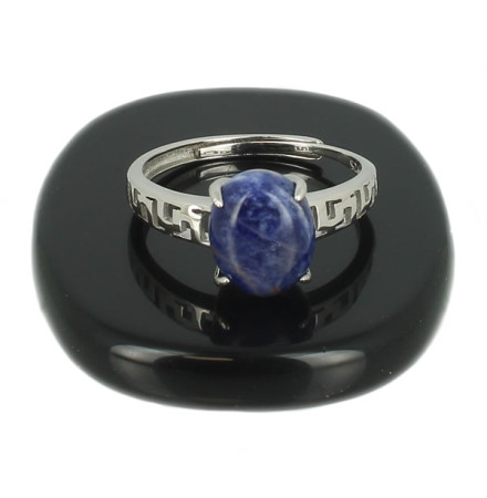 sodalite bague argent