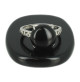 obsidienne noire bague argent