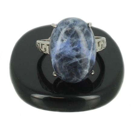 sodalite bague argent