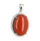 jaspe rouge pendentif argent