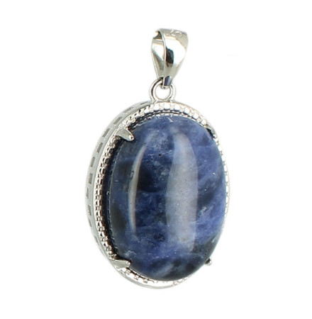 sodalite pendentif argent