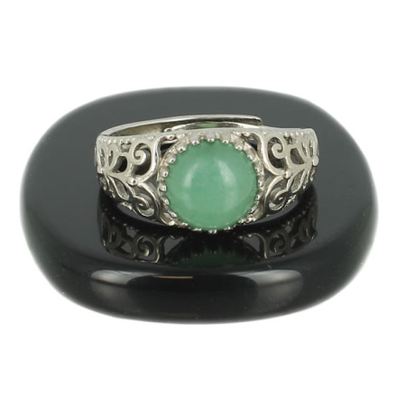 bague argent pierre aventurine