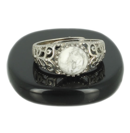 bague argent pierre howlite