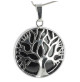 pendentif arbre de vie agate noire