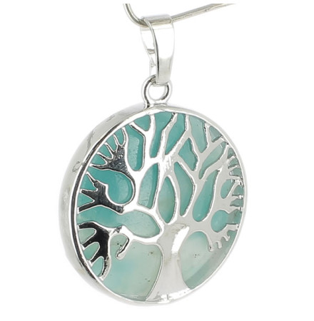 pendentif arbre de vie et amazonite