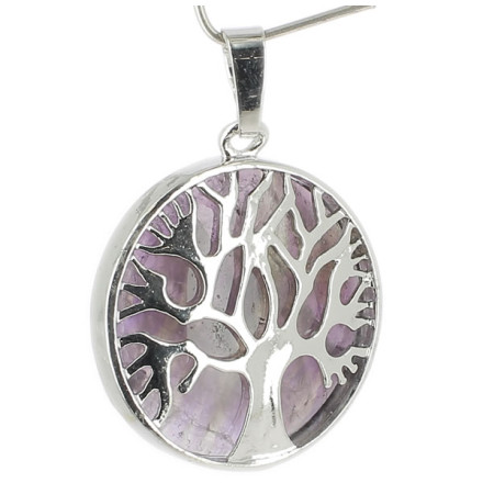 pendentif arbre de vie en améthyste