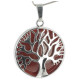 pendentif arbre de vie pierre cornaline