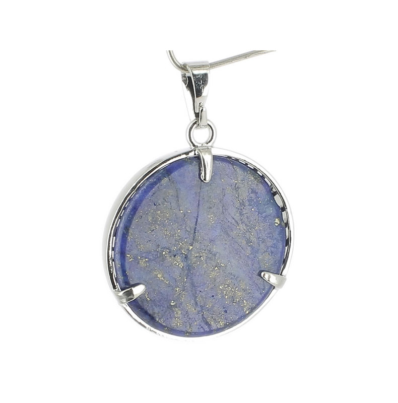 Collier Avec Pendentif Boule En Pierres Naturelles Multicolores - Jaspe, Alliage Or, 41-45 Cm