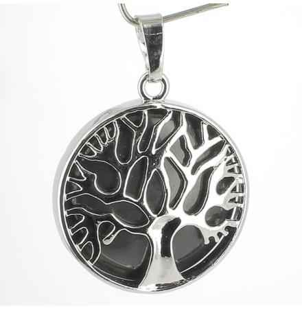 pendentif arbre de vie obsidienne oeil céleste