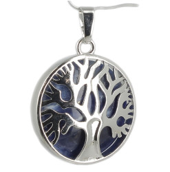 Pendentif arbre de vie cabochon sodalite