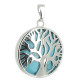 pendentif arbre de vie pierre turquoise