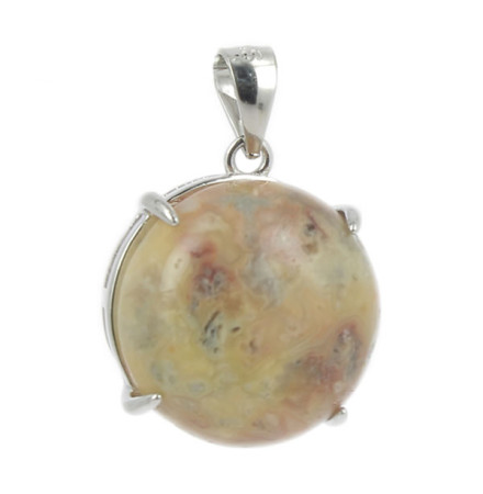 agate crazy lace pendentif argent