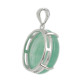 pendentif aventurine verte sur argent