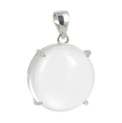 pendentif cristal de roche sur argent