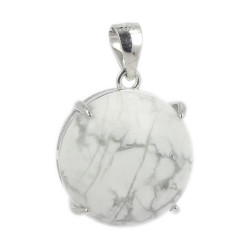 howlite pendentif argent