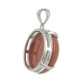 jaspe rouge pendentif argent