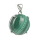 malachite pendentif argent