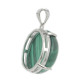 pendentif malachite argent