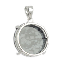 obsidienne neige pendentif lady m