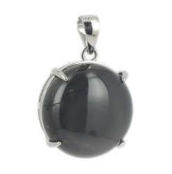 obsidienne oeil céleste pendentif argent