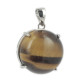 oeil de tigre pendentif argent