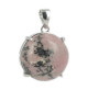 rhodonite pendentif en argent